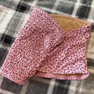 Pink Floral Women's strapless swim top